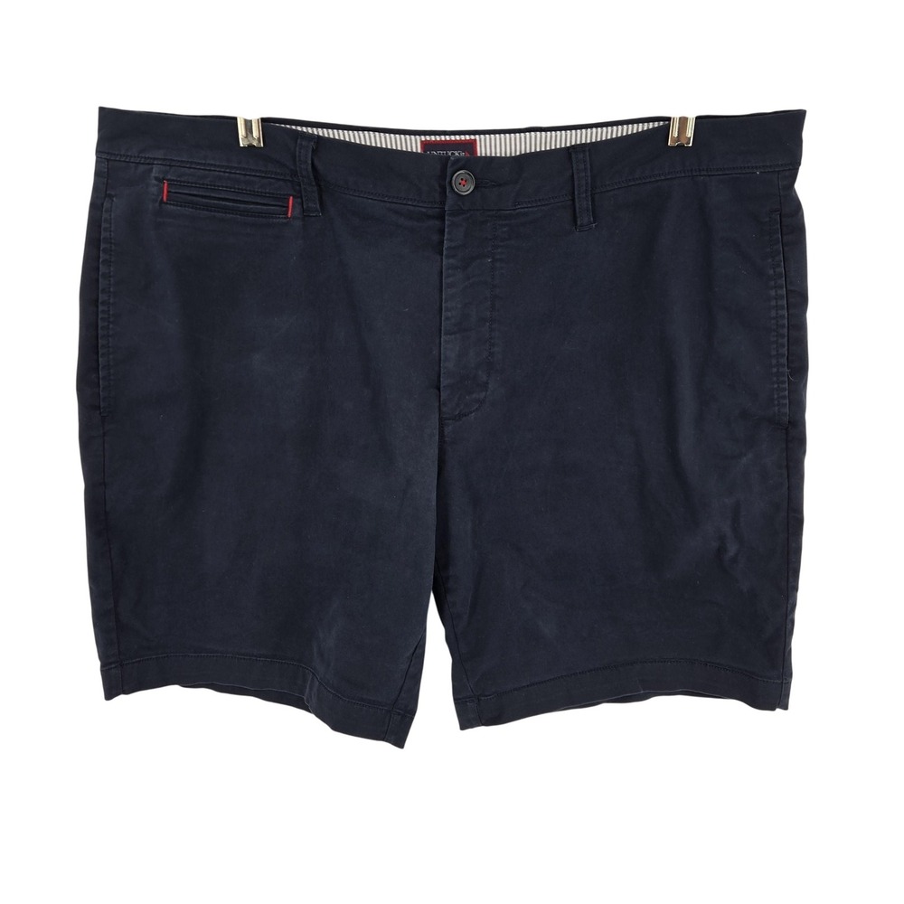 UNTUCKit Shorts Mens 40 Navy Blue Chino Cotton Stretch Flat Front